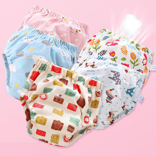 6PCS Reusable Washable Waterproof Baby Cloth Diapers