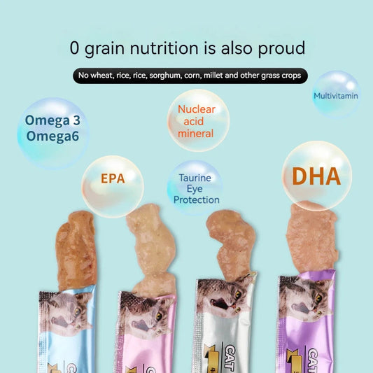 Cat Snacks Stripe Nutrition Grow Wet Food