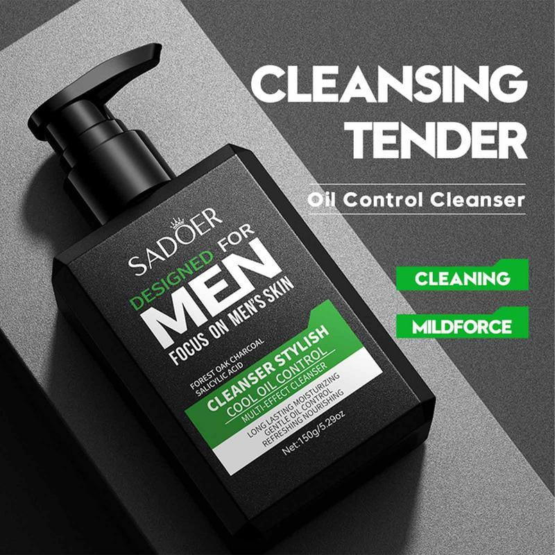 Men Facial Cleanser Face Wash Oil Control