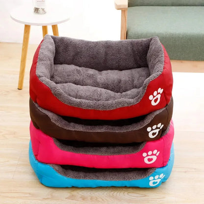 CozyPaws Candy-Colored Square Pet Large Dog Bed Warm House