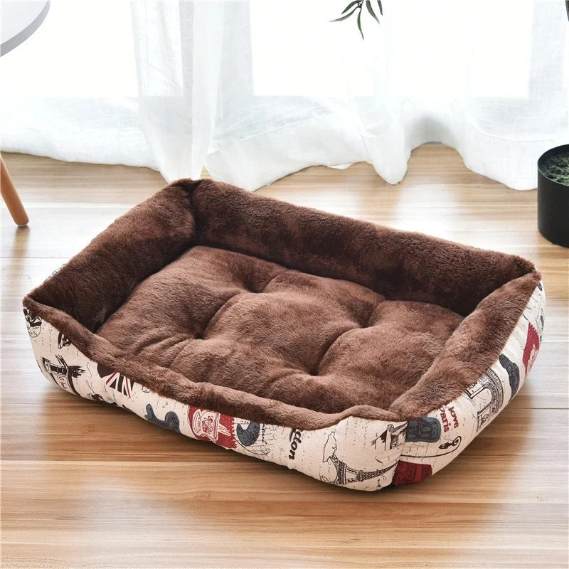 CozyPaws Candy-Colored Square Pet Large Dog Bed Warm House