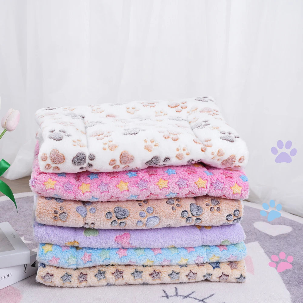 CozyPaws Flannel Thickened Dog Bed Blanket Cushion Set