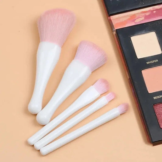 5pcs shell makeup brushes set with mirror