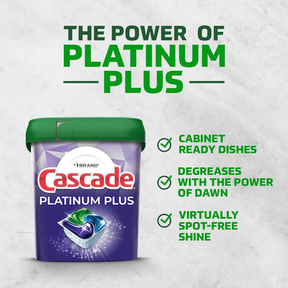 Bundle of Cascade Platinum Plus ActionPacs Dishwasher Detergent Pods