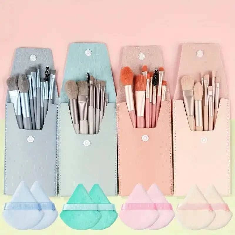 Variety of brushes designed for different purposes makeup brushes set