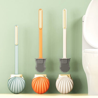 Long Handle Silicone Flat Toilet Brush